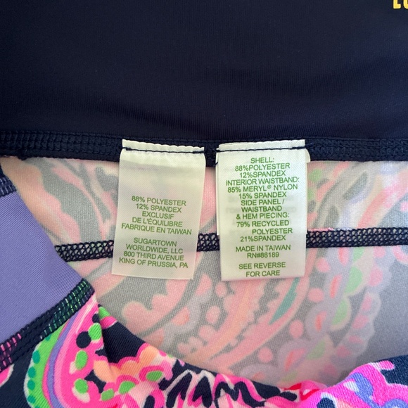 Lilly Pulitzer UPF 50+ LUXLETIC 24" Weekender High Rise Midi Legging XXL - Picture 10 of 12